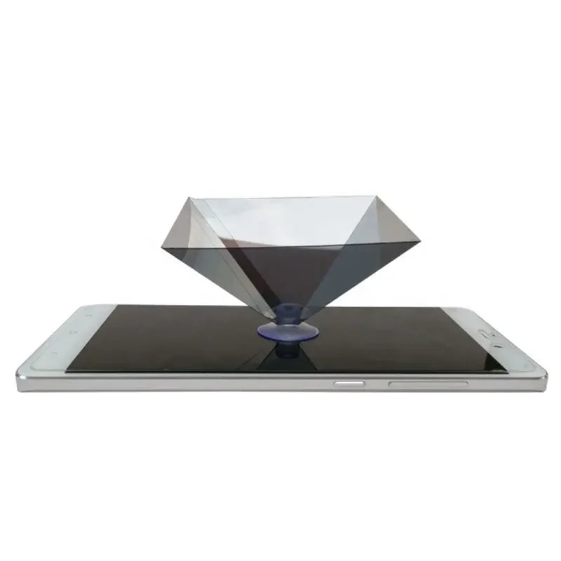 Creative Gifts 3D Holographic Hologram Display Pyramid Stand Projector for Tablet Phone