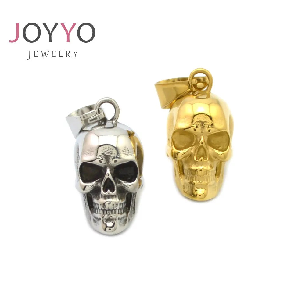 Custom Stylish Sophisticated Keychain Accessories Mini Skull Stainless Steel Pendant for Hip Hop Enthusiasts