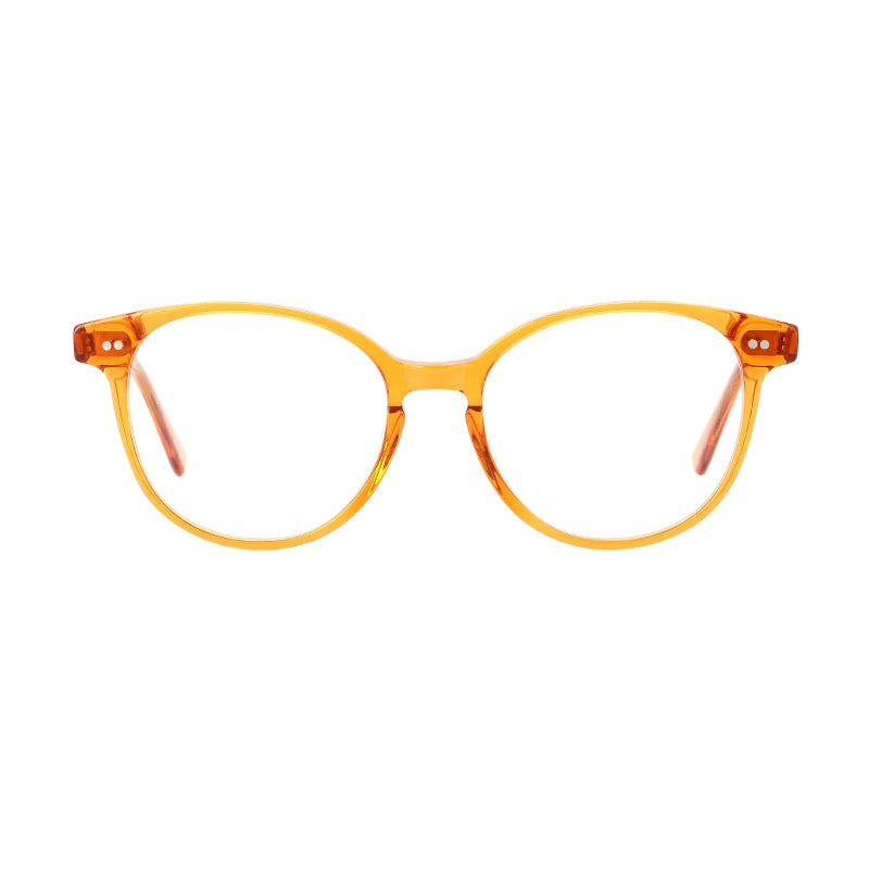 Classic Acetate Anti-blue Light Clear Lens Glasses Frames for Vintage Round Computer Eyeglasses Frame