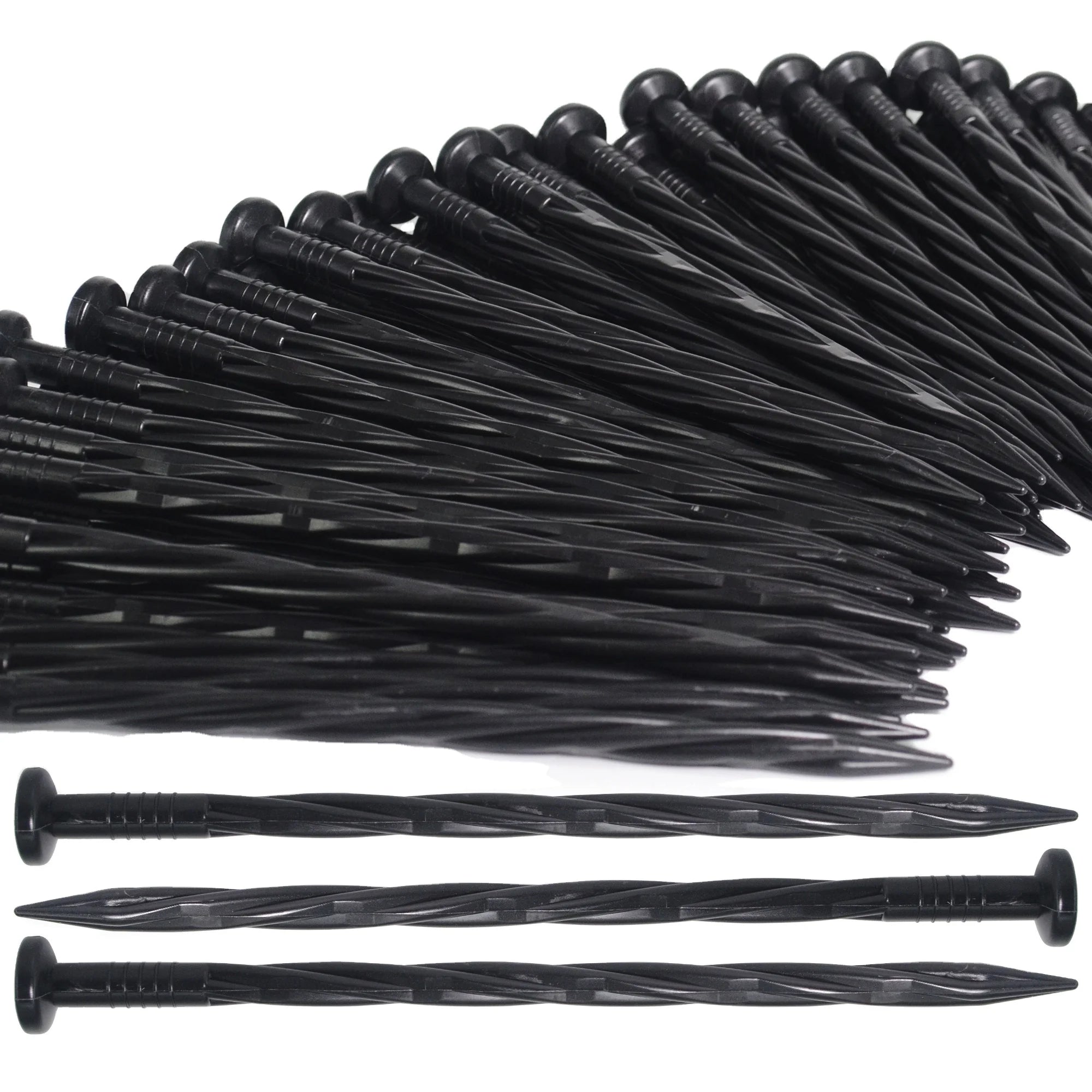 Bulk 50PCS 8 Inch Garden Spikes Common Nail Cheap Paver Edging Fabric Fixture Anti-Grass Accessories No-Dig Spiral Stakes Weed