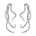 Original Design 18K Gold Plated Brass Jewelry Curvy Snake Earings Animals Shape for Women Drop Earrings E221392