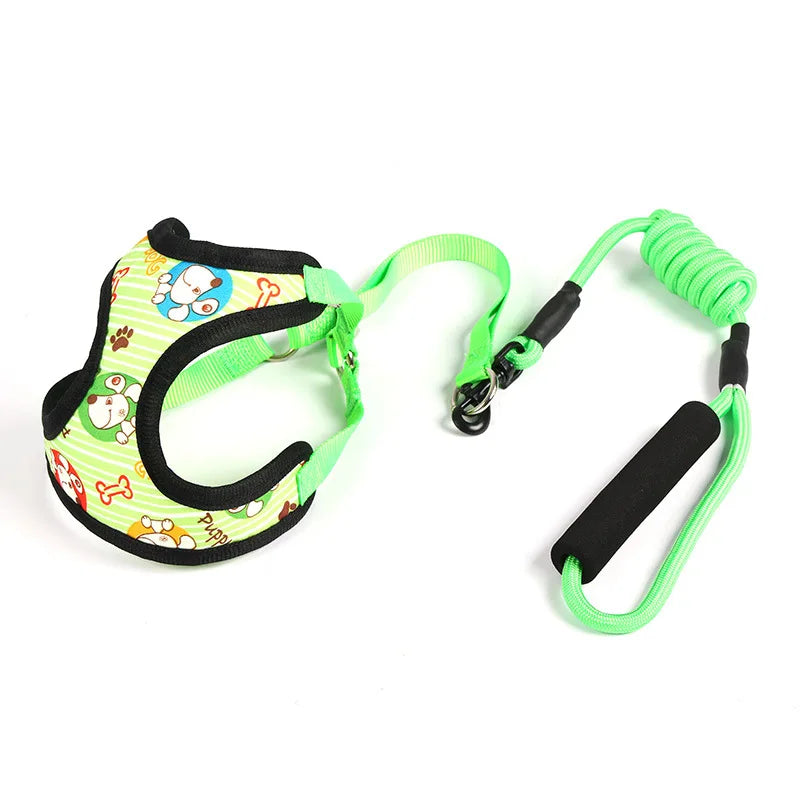 New Hot Selling Colorful Small air Mesh Dog Harness and Leash Set