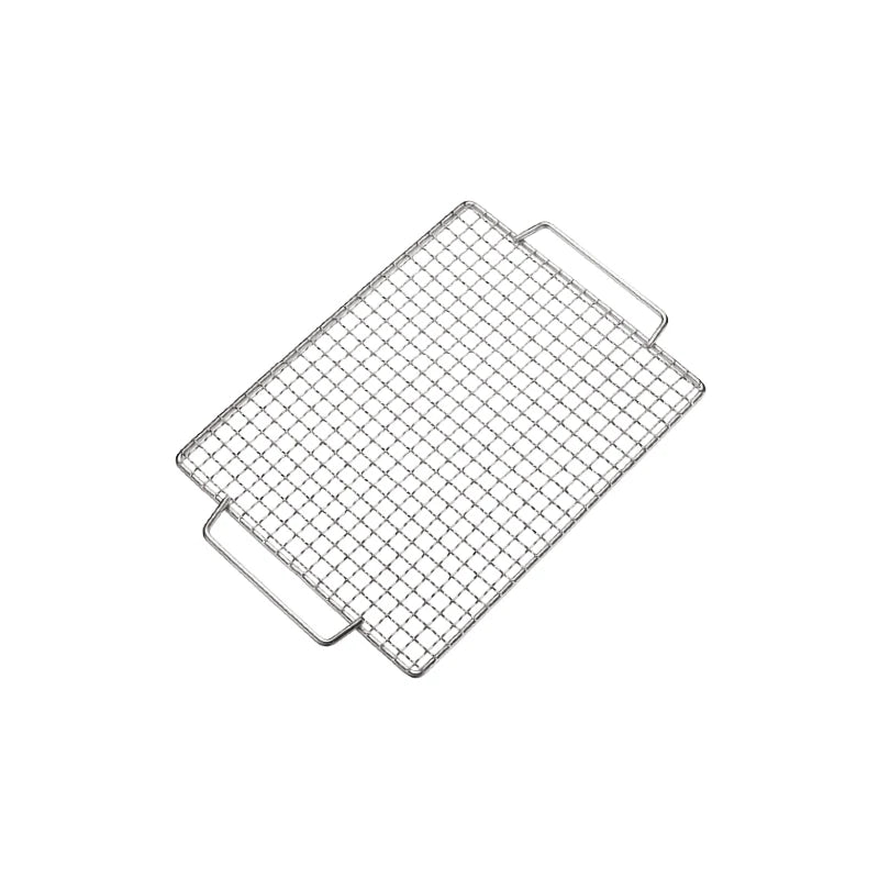 Campingmoon square Camping Outdoor Wire Mesh Rack Net Mesh Nonstick Bbq Grill Grate Grid Stainless Steel Bbq Grill Grate Grid