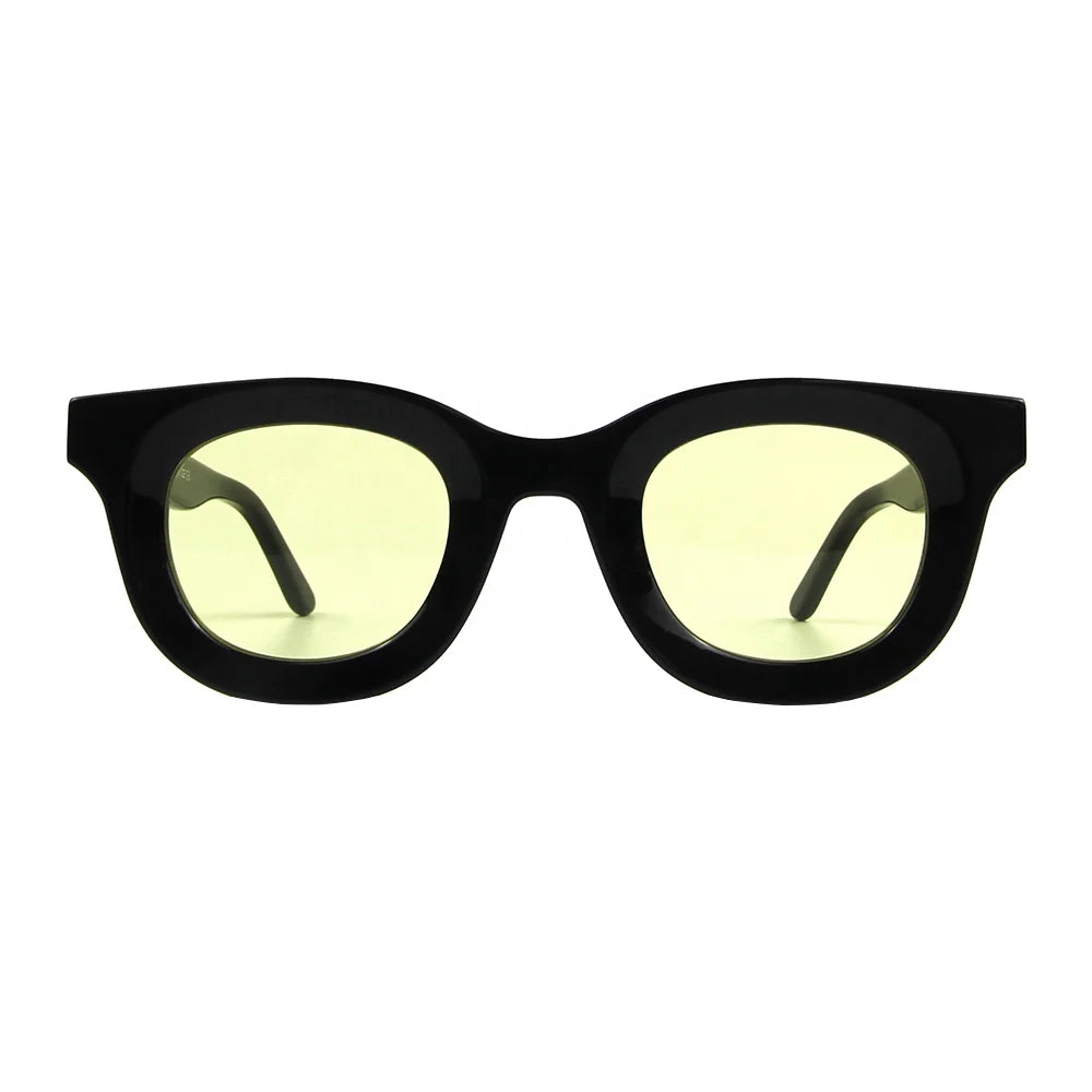 New Thick Frame Mazzucchelli Acetate Sunglass Oversized Square Colorful Sunglasses Italian Handmade Polish Round Bold Sunglasses