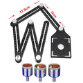 Adjustable Durable Wood Working Multi-Angle Measuring Tool Plastic Protractor Multifunction Four Folding Ruler Aluminium Box