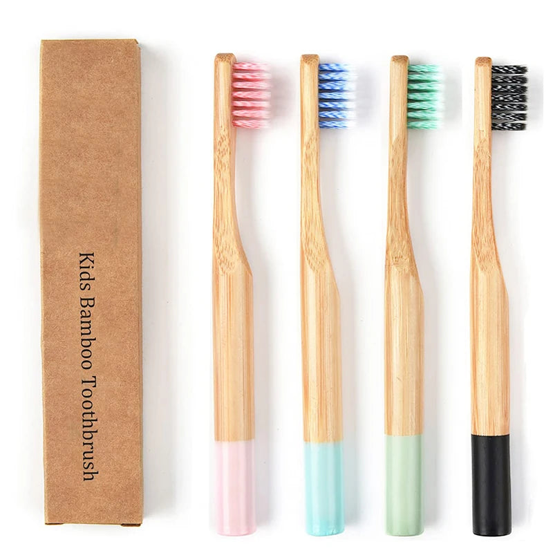Different Color Nylon Fibers Bamboo Handle Toothbrush for Bpa Free