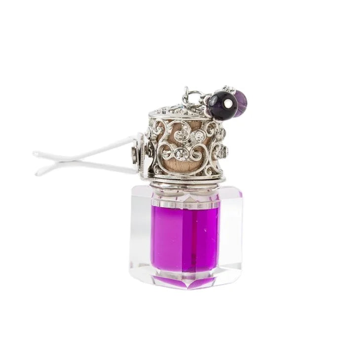 5ml/8ml Luxury Car Air Freshener Diffuser Glass Bottle Clear Crystal Empty Hanging Car Perfume Bottle