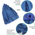 High Absorbency Antibacterial Microfiber Wet Mop Head Reusable Washable Floor Cleaning for Home Hotel Hospital Commercial