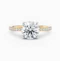 Custom Silver Jewelry 18K Gold Plated Brazilian White CZ Engagement Ring Accessories Wedding Ring Jewelry
