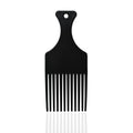 High Quality Black Afro Wide Tooth Comb for Curly Long Hair Plastic Afro Pick Hairbrush with Scalp Massage Straightener Function