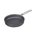 Camping Frying Pan Aluminum Alloy Stainless Steel Handle Anodized Surface Lightweight 1-2L Capacity Outdoor Cooking Cookware