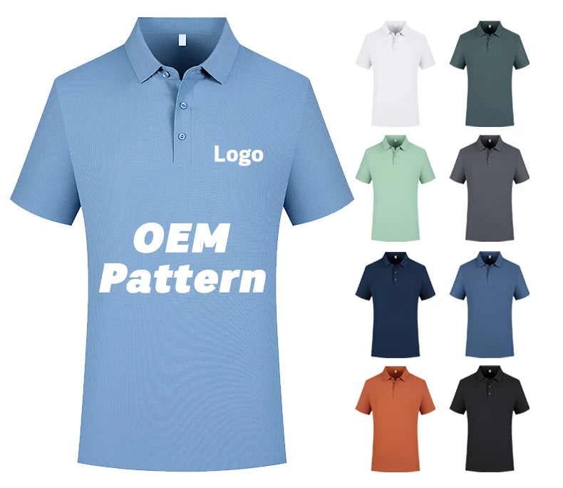 Custom Logo Mock up Quick Shipping Sample Cotton Polo t Shirts Company Uniform OEM Pattern Golf Polo Shirts for Men