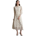 Women's Fashion Solid Color Simple French Lace Crochet Set