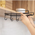 Metal Coffee Cup Hooks & Mug Holder Shelf Wall Hanger Rack for Kitchen & Bathroom Accessory Storage Cabinet