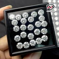 SICGEM D Color VVS1 Clarity Round Brilliant Cut Loose Moissanite Stone Available in Multiple Sizes From 3mm to 18mm