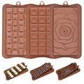 Silicone Chocolate bar Mold Food Grade Silicone Cake Decoration Chocolate Baking Tools Non Stick Jelly Candy Resin Mold
