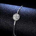 Popular Style Round Brilliant Cut 19 Inches Moissanite Chain Bracelet 1ct 925 Sterling Silver Bracelet Hip Hop Tennis Bracelet