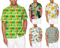 Men's Beach Shirts Casual Short Sleeved Fashionable New Men's Shirt Print Pattern Cardigan Style Hawaiian White Shirts for Men