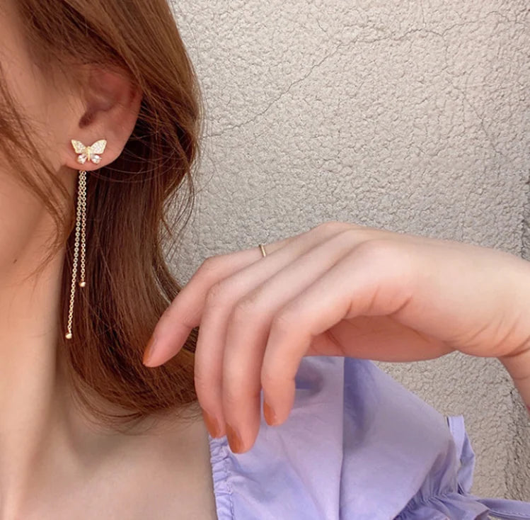 2023 New Arrival Trending Luxury Fashion Ladies Earrings Gold Tassel Drop Earrings Jewelry for Women