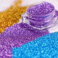 24 Colors Bulk Fine PET Glitter Powder Solvent Resistant Gel Polish Nails Wholesale PET Polyester Shaped Model 1kg Minimum Order