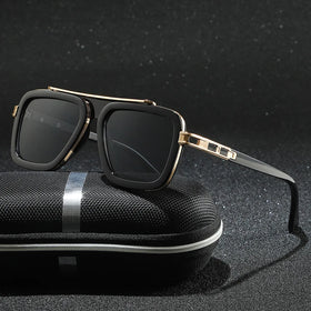 New 2026 Luxury Designer Unisex Sunglasses Gafas De Sol Fashion Trendy Men Women Square Shaped Metal Sunglasses