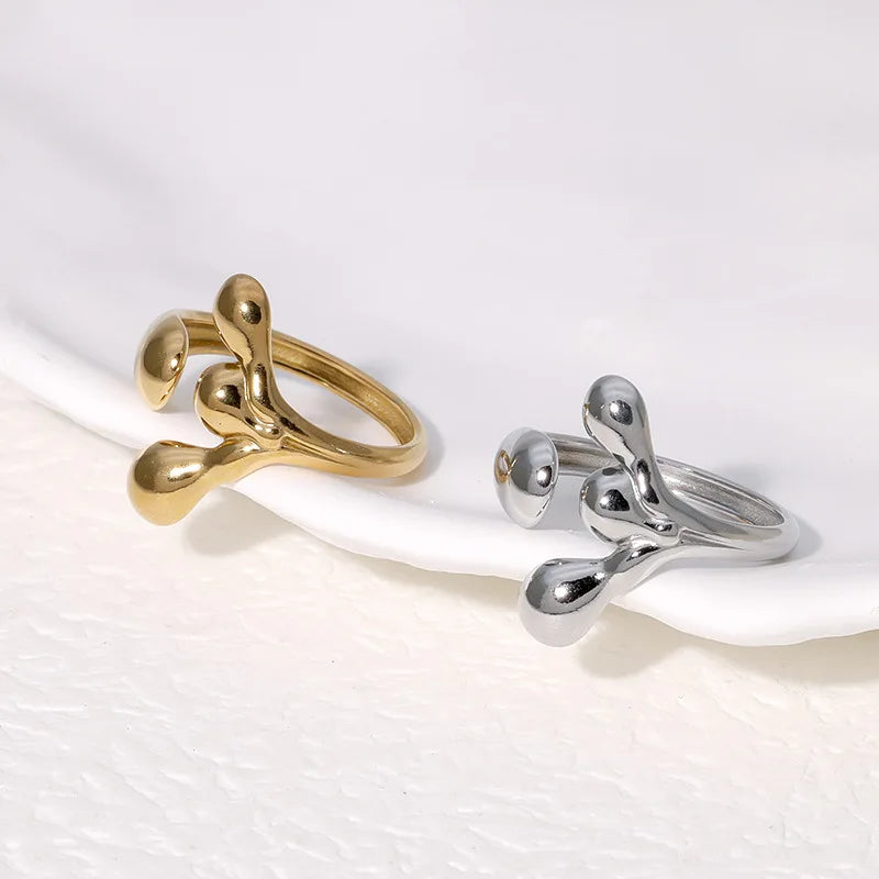 Beimai OEM Ring Irregular Simple Stainless Steel Waterproof Women Ring