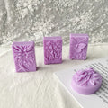 J6-58 Square Handmade Soap Silicone Mold DIY Aromatherapy Candle Plaster Car Diffuser Stone Handmade Soap Grinder