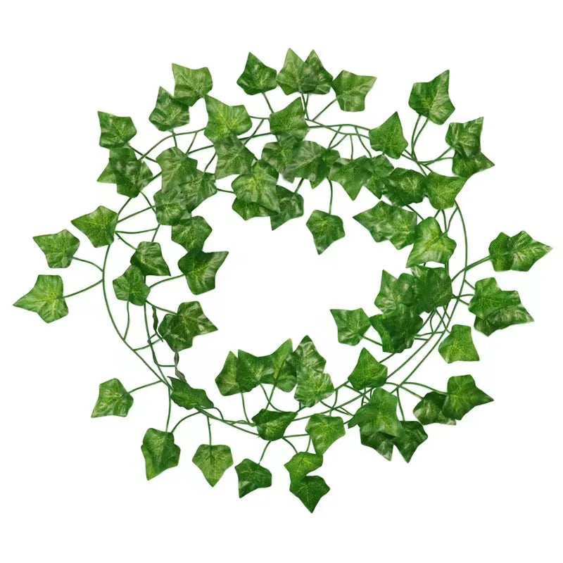 High Quality Odorless Climbers Vines Ivy Artificial Green Leaves Garden Decoration Wedding Decoration Wisteria Flowers