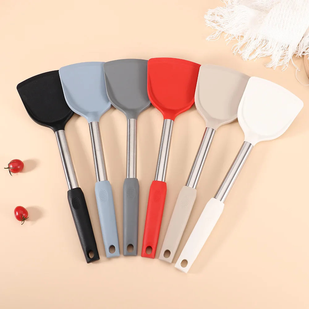 High-Temperature Household Non-Stick Pan with Silicone Spatula for Stir-Frying Premium Kitchen Utensil Supplies