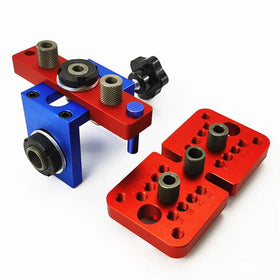 3 in 1 Pocket Hole Jig Aluminum Alloy Dowel Jig 8/10mm Drill Guide Locator for Wood Board Splicing Woodworking Tool
