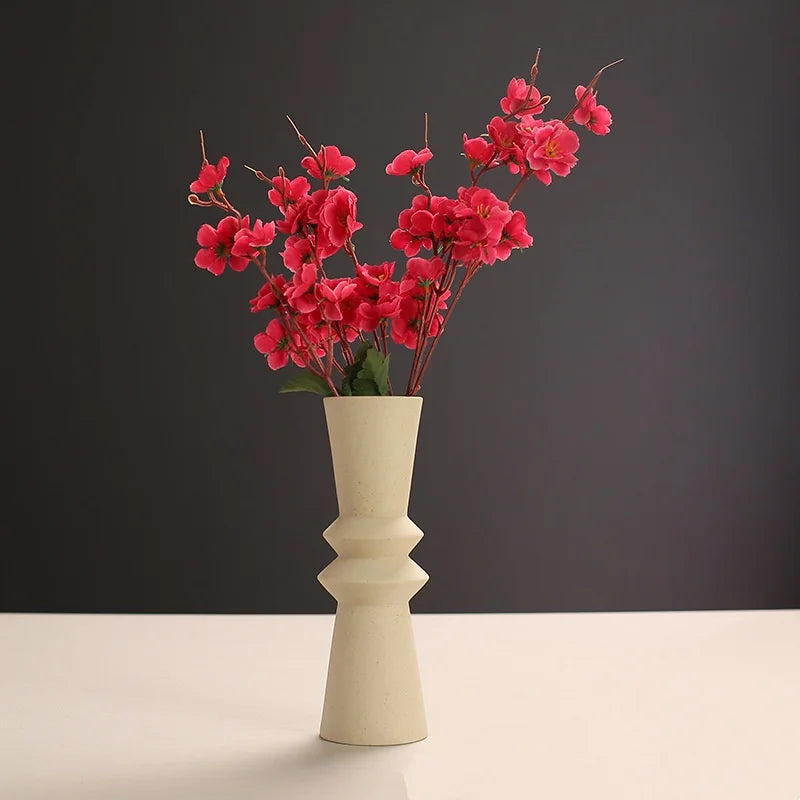 Customized European Style Ceramic Vases Creative Roman Columns Home Decor for Living Room Porcelain Ornament for HomeStay