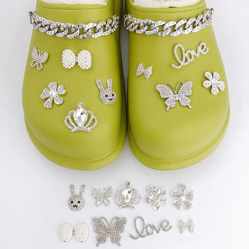 Hot Selling  New Rabbit Bowknot Pattern DIY Accessories  Shoes Decorative Chainfor PhoneshoesDIY Accessories