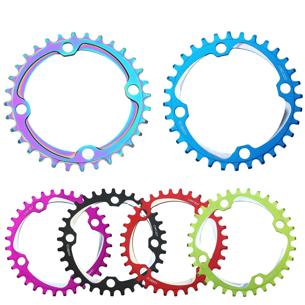 HOT-selling bicycle accessories Mountain bike Chain wheel Elliptical disc bicycle  Chain wheel single disc 104BCD 32T Chain wheel