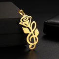 Hot Sale Stainless Steel Rose Flower Charm Gold Rose Flower Pendant for Lovers Accessories for Jewelry Necklace Bracelet