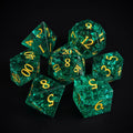 Custom Dice Set 7 Accessories for Dungeons and Dragons Multi-Sided Polyhedral Natural Stone Gem Dragon Dice Roleplaying Games