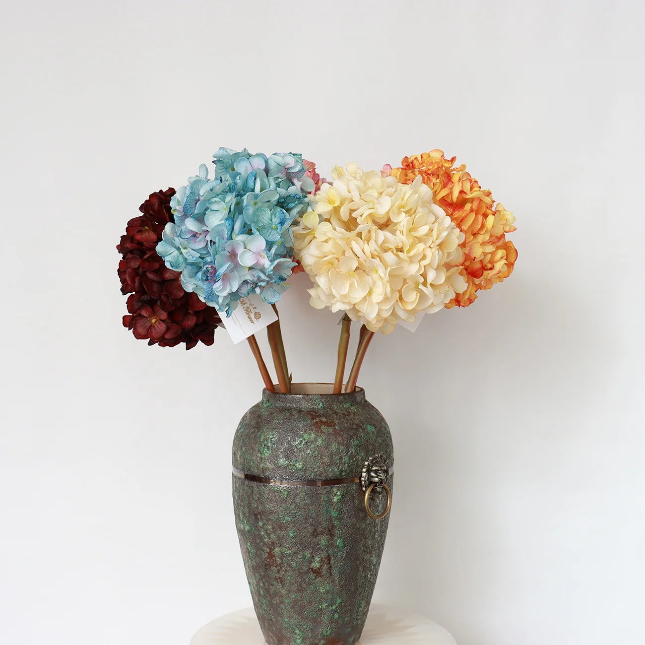 T045 Wedding Decoration Artificial Flowers Silk Flowers Burnt Edgelarge Hydrangea Home Wedding Decoration