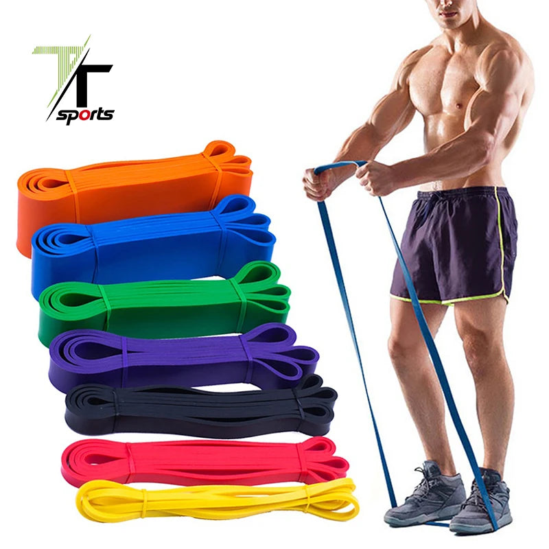 TTSPORTS Pull up Assist Band Fitness Strength Band Power Exercise Custom Latex Stretch Resistance Bands