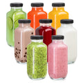 L 16 oz  Reusable 350ml  500ml Empty Beverage Container Clear Glass Juice Bottle with Cork Lid for Juicing Smoothies  Kombucha