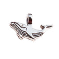 Nickle Plated Fish logo Metal hang Charm Custom Jewelry Accessory Mini Pendant Tags for Earring