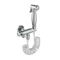 HONGDEC Chrome Handheld Bidet Shower Set with Easy Installation Brass Material Wall-Mounted Toilet Bidet Sprayer Nozzle