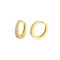 Custom Elegant Luxury Gold Zircon 925 Sterling Silver Statement Earrings for Ladies Trendy Party Wedding Jewelry Gift