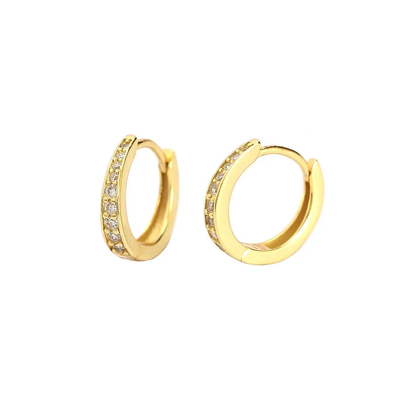 Custom Elegant Luxury Gold Zircon 925 Sterling Silver Statement Earrings for Ladies Trendy Party Wedding Jewelry Gift