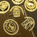 Mini Gold Cartoon Animals Key Tower Rabbit Cage Lace Bookmark Cute Stationery Metal Bookmarks for Book Holder School Supplies