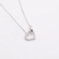 Heart Circle Necklace 925 Sterling Silver Interlocking Heart Ring Necklace Pendant for Women Pendant Necklace Hollow Heart