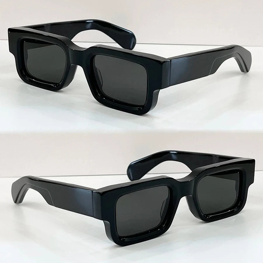Lmamba 2024 Luxury Designer Vintage Rectangle Shades Brand Custom Sun Glasses Logo Thick Frame Retro Square Sunglasses Women Men