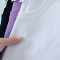 Customized 100% Cotton MenT-Shirt Heavyweight 210gsm Summer Casual Style Short Sleeve Blank White Print Knitted Fabric