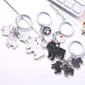 Cute French Bulldog Key Ring Kawaii Pet Dog Puppy Pendant Bag Car Keychain Bulldog Metal 3D Animal Key Chains Charms Accessories