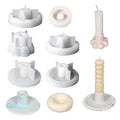 Drip Glue Mold 6 Candlesticks Aromatherapy Candle Silicone Mold Mirror Resin for DIY Handmade