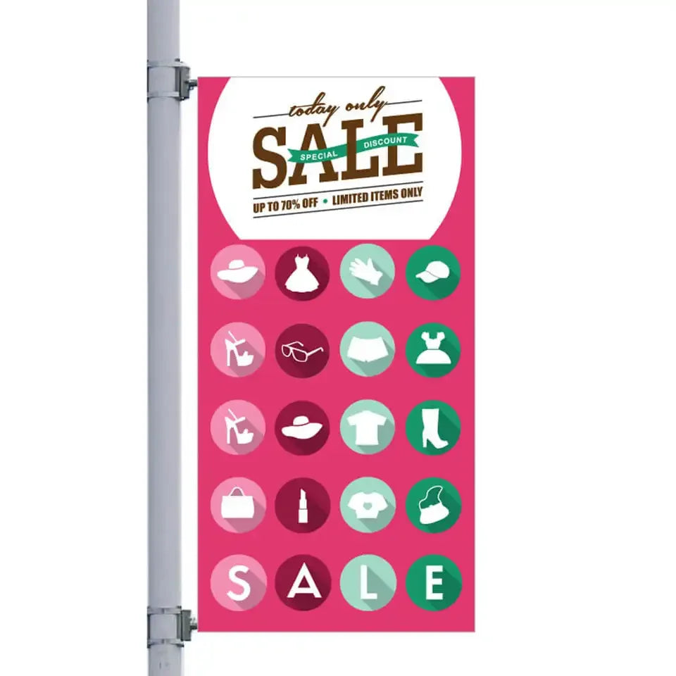 Outdoor Pole Banner Stand Street Pole Banner Stand