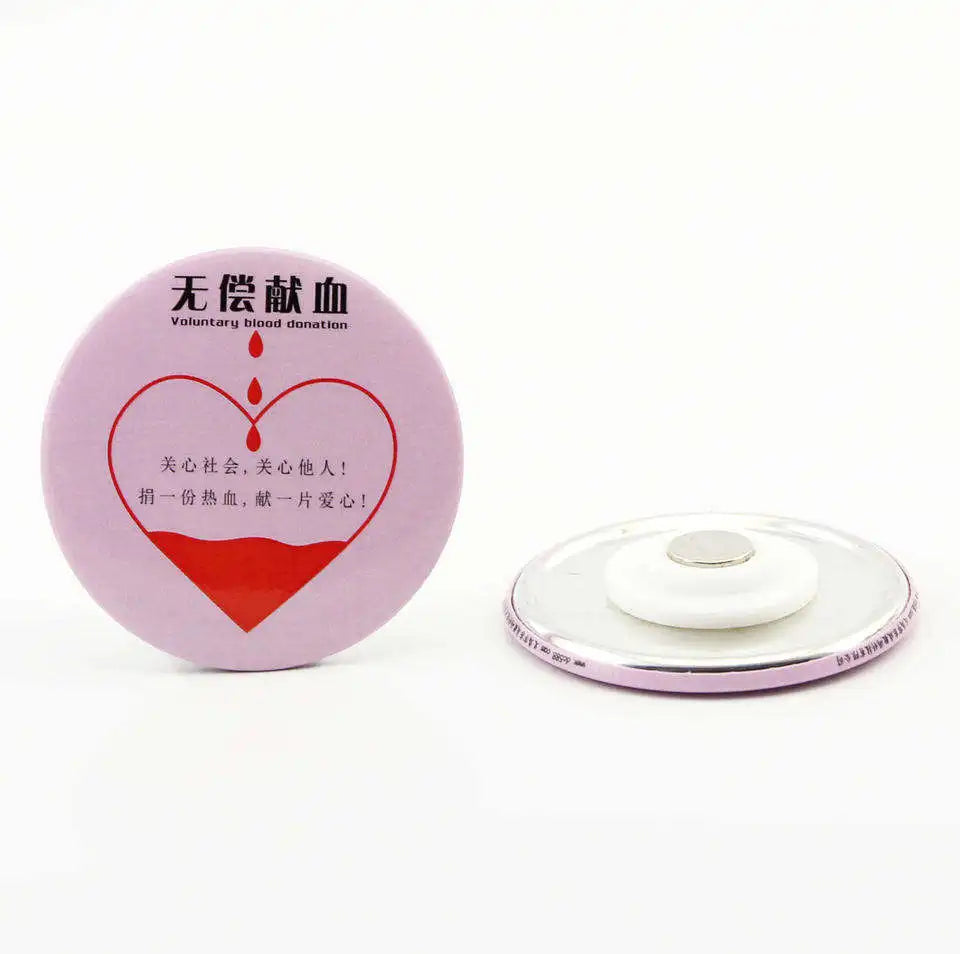 58mm DIY 0 Non-Damaging Fabric Blanks Thermal Transfer Printed Digital Photos Magnetic Badges Promotional Fridge Magnets